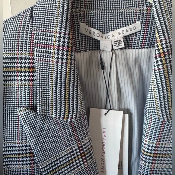 Veronica Beard Beacon Dickey Jacket 12. New . Blue Multi. - Picture 6 of 8